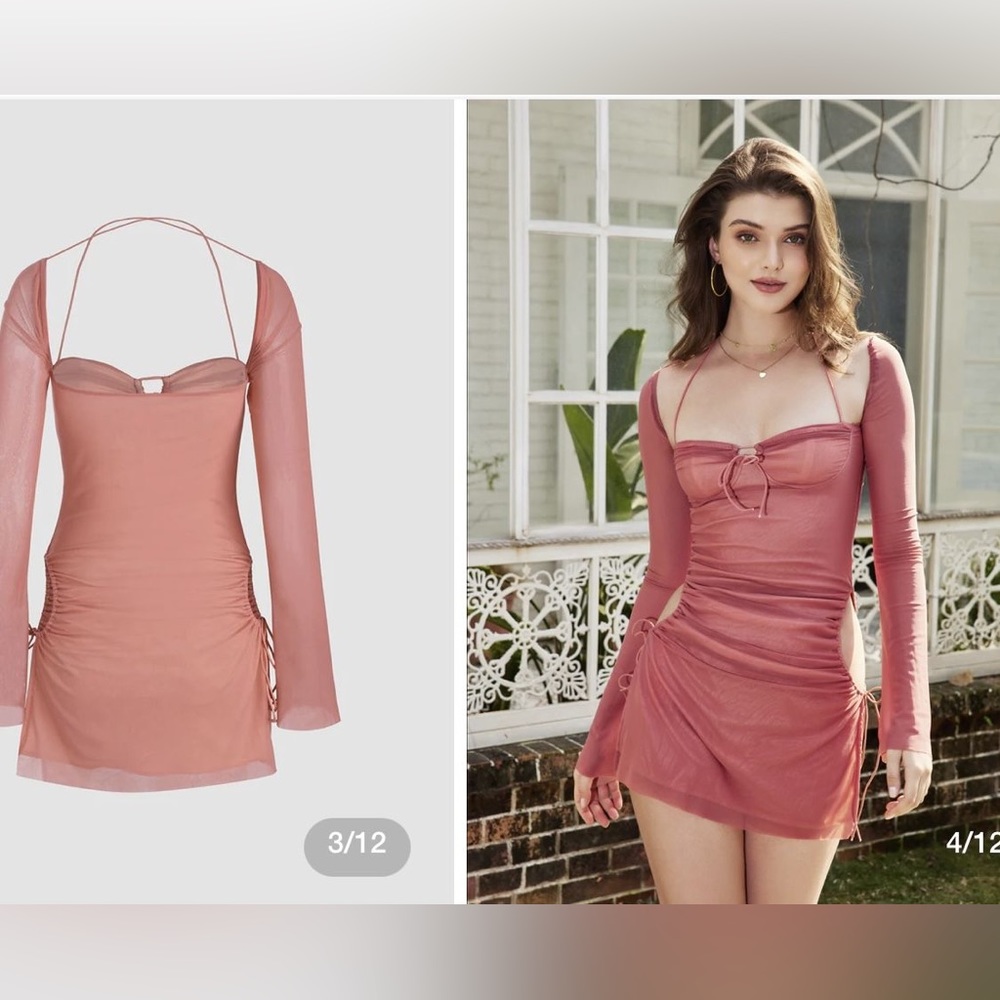 Fairy pink cut out dress